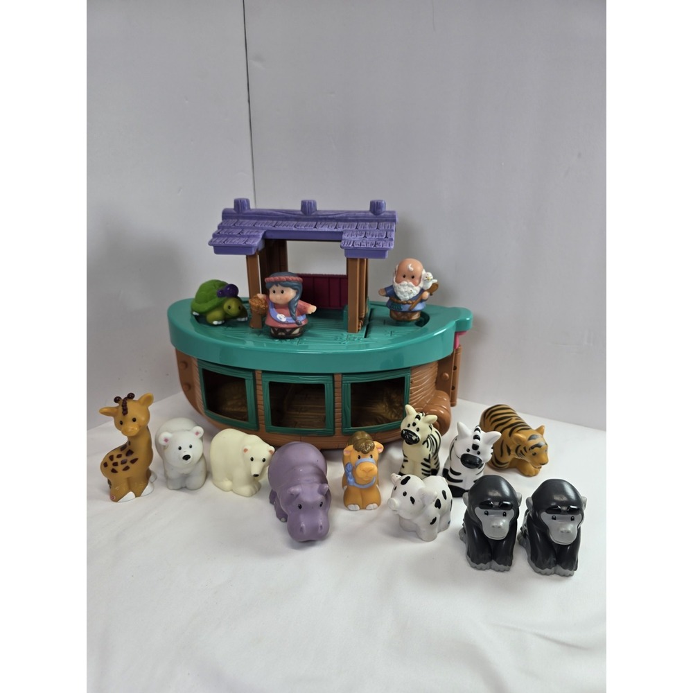 Fisher Price Little People Noah's Ark Playset Animals Figures Vintage Toy Lot